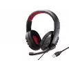 Kulaklık Usb Ps4 Uyumlu - Siyah Kırmızı HD1171