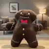 Kurabiye Adam Figürlü Peluş Yastık