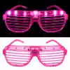 LED Işıklı Panjur Parti Gözlüğü Pembe Renk Shutter Gözlük