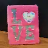Love Tasarımlı Peluş Defter