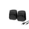 Masaüstü Hoparlör 1+1 USB + 3.5mm - Siyah HD6024