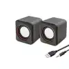 Masaüstü Hoparlör 1+1 USB + 3.5mm - Siyah HD6049