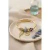 Mavi Göz Model Gold Renk Charmlı Bileklik