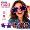 Mega Tip Yıldız Parti Gözlüğü Pembe Renk