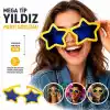 Mega Tip Yıldız Parti Gözlüğü Sarı Renk