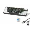 Mekanik Rgb Klavye Blue Switch - Siyah Beyaz MF1701BW