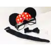 Minnie Mouse Gözlüğü Papyonu Kuyruğu Seti