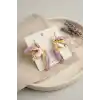Mor Renk Lotus Yaprak Model Kadın Küpe