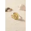 Nautilus Tasarım Gold Renk Kadın Yüzük