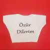 Özür Dilerim Yazılı Peluş Oyuncak Tişörtü