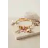 Pembe Deniz Kabuğu Model Gold Renk Charmlı Bileklik
