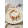 Pembe Kelebek Model Charmlı Bileklik