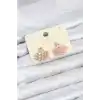 Pembe Zirkon Taşlı Gold Swan Kuğu Model Kadın Küpe