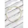 Pirinç Charm Zirkon Taşlı Yonca Model Gold Renk Kadın Bileklik