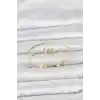 Pirinç Gold Renk Baget Zirkon Taşlı Objeli Kadın Bileklik