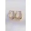 Pirinç Gold Renk İçi Boş Gül Küpe