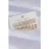 Pirinç Gold Renk İnce Oval Küpe Seti