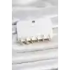 Pirinç Gold Renk Kadın Küpe Seti