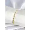 Pirinç Gold Renk Kadın Manifest Bileklik