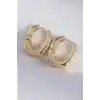Pirinç Gold Renk Kalın Kemik Model Küpe