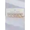 Pirinç Gold Renk Kalp Model Küpe Seti