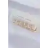 Pirinç Gold Renk Kalp Model Küpe Seti