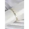 Pirinç Gold Renk Kalpli Model Kadın Bileklik