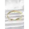 Pirinç Gold Renk Kutup Yıldızı Model Kadın Kelepçe Bileklik