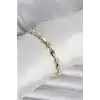 Pirinç Gold Renk Sütun Model Kadın Bileklik