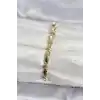 Pirinç Gold Renk Sütun Model Kadın Bileklik