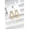 Pirinç Gold Renk Vintage Kadın Küpe