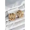 Pirinç Gold Renk Vintage Kadın Küpe