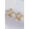 Pirinç Gold Renk Yıldız Küpe