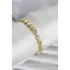 Pirinç Gold Renk Yıldız Model Kadın Bileklik