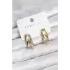 Pirinç Gold Renk Zincir Model Kadın Küpe