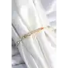 Pirinç Gold Renk Zirkon Taşlı Kadın Bileklik