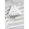 Pirinç Gümüş Renk Halka Modelli 6 Çift Kadın Küpe