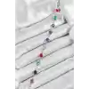 Pirinç Gümüş Renk Karışık Renk Zirkon Taşlı Kadın Bileklik