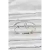 Pirinç Gümüş Renk Kelebek Model Kadın Bileklik