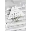 Pirinç Gümüş Renk Küpe Seti 6lı