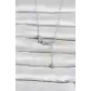 Pirinç Gümüş Renk Minimal Sallantılı Yıldız Model Kadın Kolye