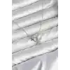 Pirinç Gümüş Renk Minimal Yıldız Model Kadın Kolye