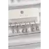 Pirinç Gümüş Renk Sallantı Zirkon Taşlı Damla Model Kadın Küpe Seti