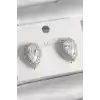 Pirinç Gümüş Renk Zirkon Taşlı Damla Model Kadın Küpe