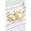 Pirinç Güneş Model Gold Renk Kadın Küpe
