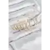 Pirinç Halka Model Gold Renk Kadın Set Küpe