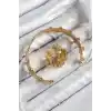 Pirinç Topcuk Model Gold Renk Bileklik Yüzük Set