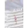 Pirinç Zincir Gold Renk Pembe Zirkon Taşlı Y Kolye