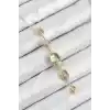Pirinç Zincir Yeşil Gold Renk Zirkon Taşlı Y Kolye