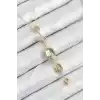 Pirinç Zincir Yeşil Gold Renk Zirkon Taşlı Y Kolye
